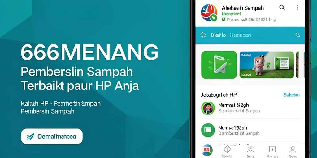 Tampilan antarmuka 666MENANG yang sederhana dan efektif untuk Pembersih Sampah.