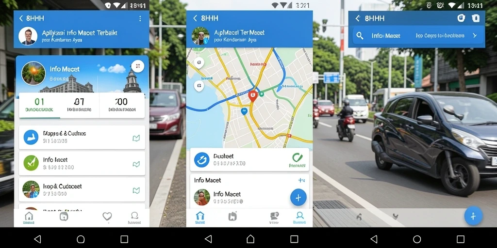 Tampilan antarmuka aplikasi Info Macet 8HHH yang informatif.