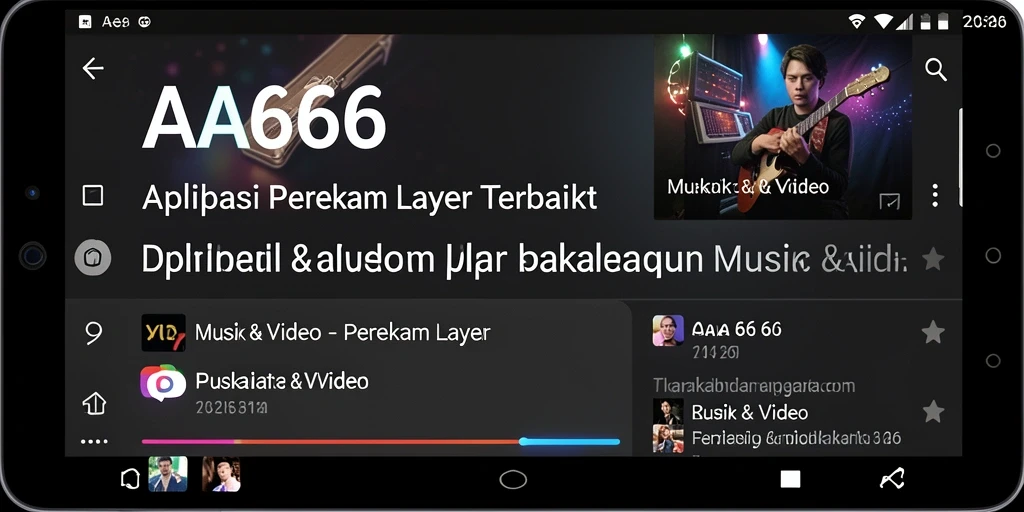 Tampilan antarmuka aplikasi Perekam Layar AA666 yang sederhana dan intuitif.