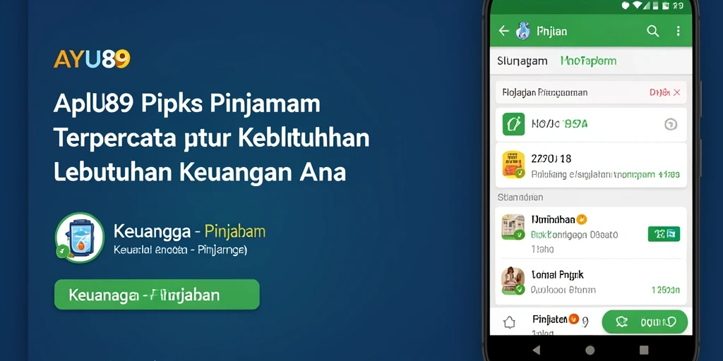 Tampilan antarmuka aplikasi AYU89 yang user-friendly untuk pinjaman.
