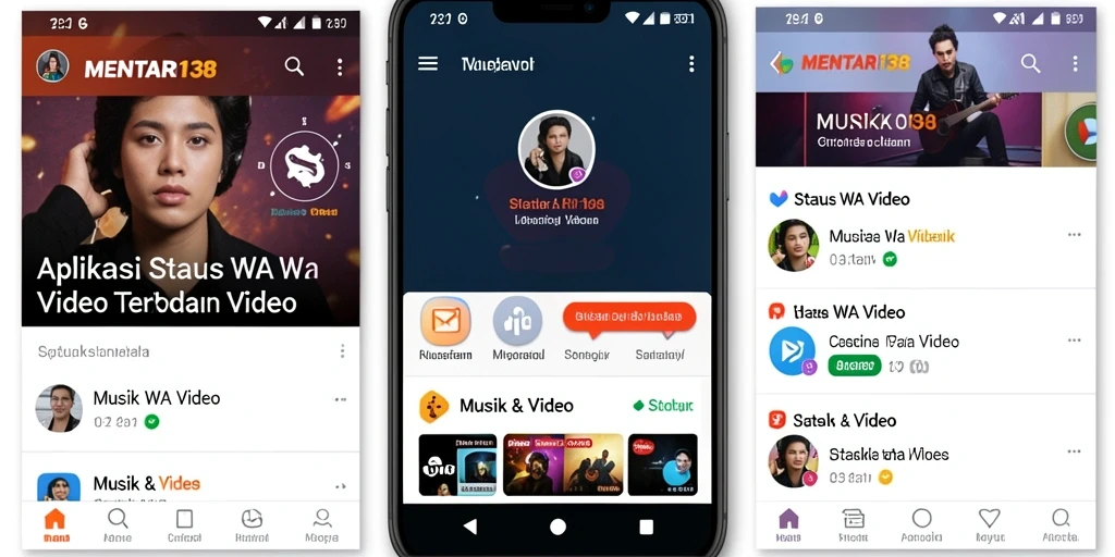 Tampilan antarmuka MENTARI138 untuk Status WA Video yang elegan dan user-friendly.