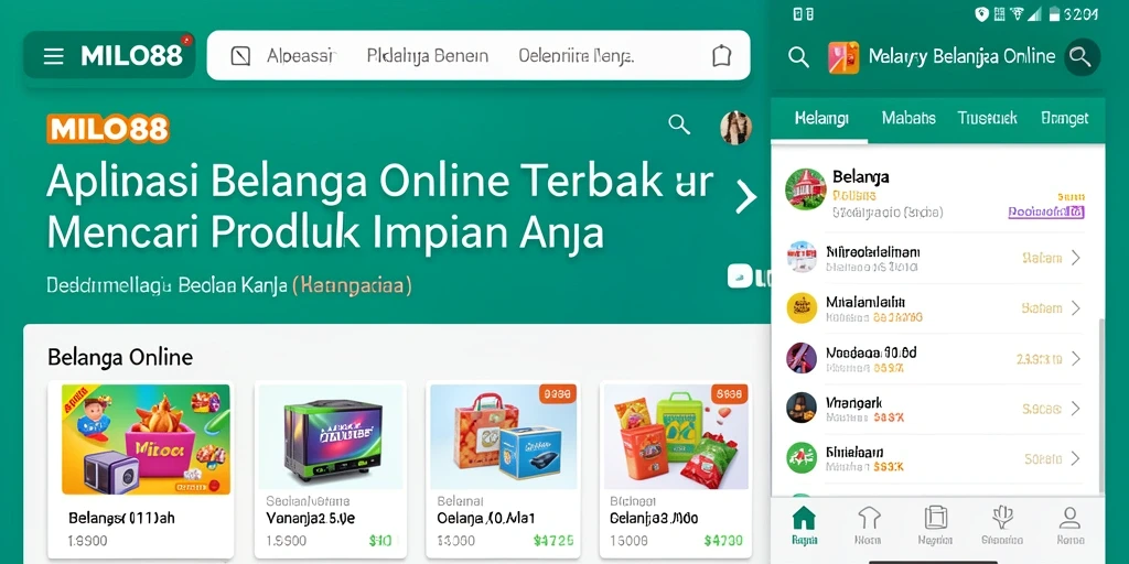 Antarmuka pengguna aplikasi Belanja Online yang menarik dan mudah digunakan.