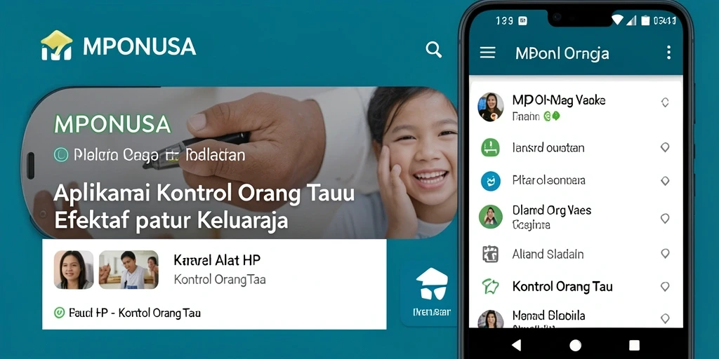 Tampilan antarmuka MPONUSA yang user-friendly untuk kontrol orang tua.