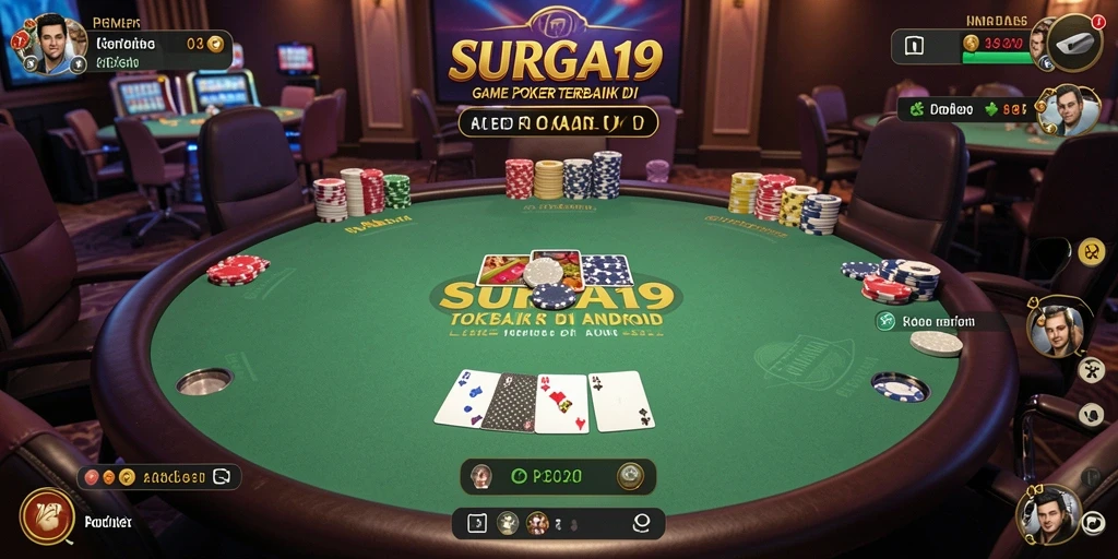 Antarmuka permainan Poker yang menarik dan interaktif di SURGA19.